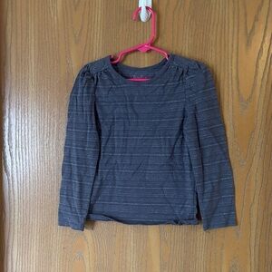 Cherokee Charcoal Striped Long Sleeve Tee